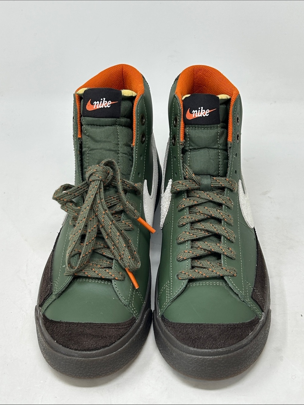Nike Blazer Mid 77 'Vintage Army' Olive Orange White DZ5176-300 Men's 10.5
